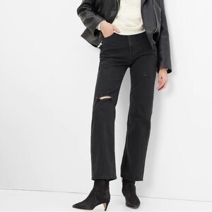 GAP black denim ripped jeans